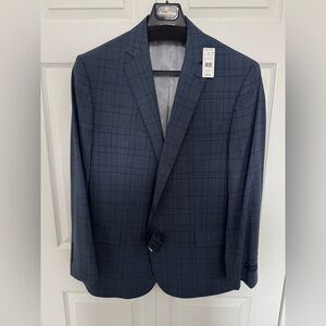 Brooks Brothers Navy Checkered Blazer